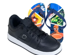Tênis Infantil Gaelzim Skatista + Chinelo Infantil Heróis