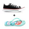 Kit Menina Tênis Infantil All Star + Chinelo Infantil Personagens