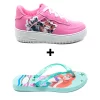 Kit Menina Tênis Infantil Stitch + Chinelo Infantil Personagens