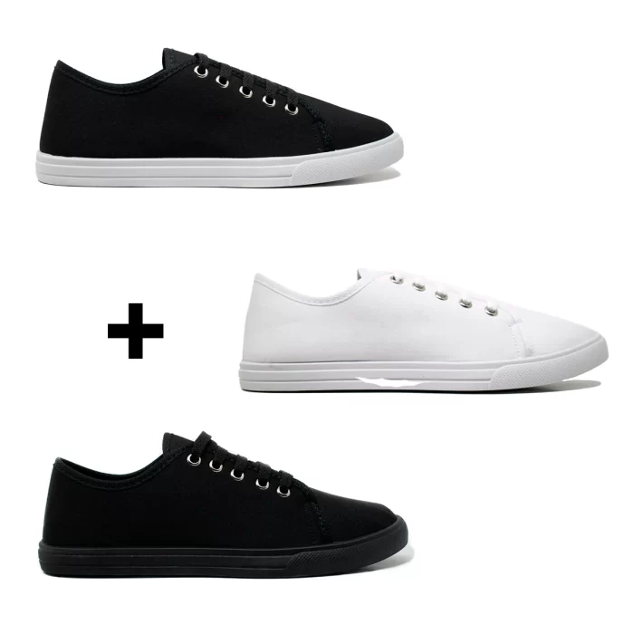Kit 3 Tênis Feminino Casual Classic