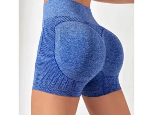 Short Esportiva Academia Yoga Feminina Cintura Alta Elástica Secagem Rápida