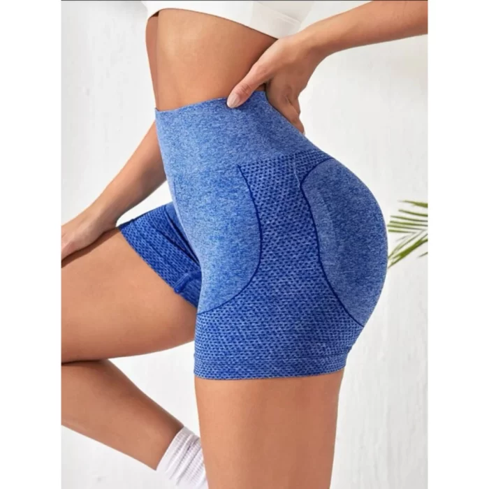 Short Esportiva Academia Yoga Feminina Cintura Alta Elástica Secagem Rápida